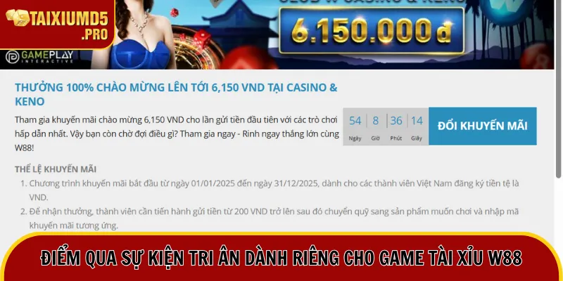 Tài Xỉu W88 | Chốt Cầu Sicbo Hay, Kiếm Ngay Vận May Lớn 3 Điểm qua sự kiện tri ân dành riêng cho game tài xỉu W88