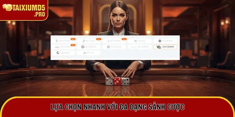 Tài Xỉu BK8 - Không Gian Cá Cược Xí Ngầu Chuẩn Quốc Tế 2 Lựa chọn nhanh với đa dạng sảnh cược